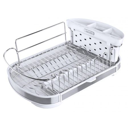 Escurridor de platos acero inox. con bandeja acrílica 45cm x 30cm