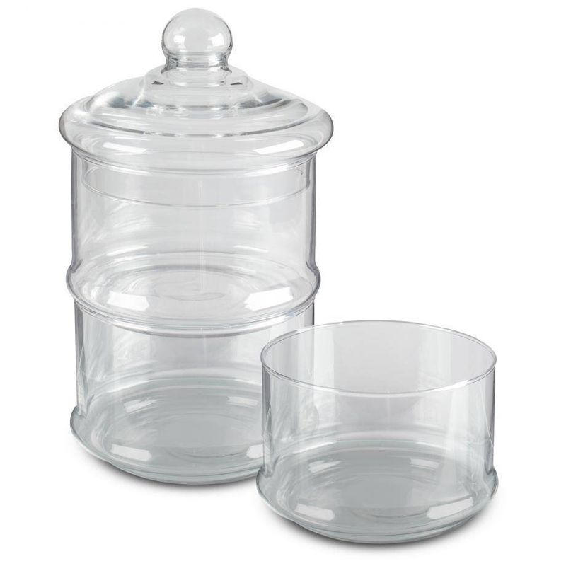 Set-de-canister-apilables-Lacafetiere-de-Cristal-Color-Rosa-metalico-tienda-en-linea-La-Vasconia
