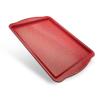 Charola mediana spatter Vasconia Bakers advantages de Acero carbonizado Color Rojo moteado con Duraflon® Rustic Granite