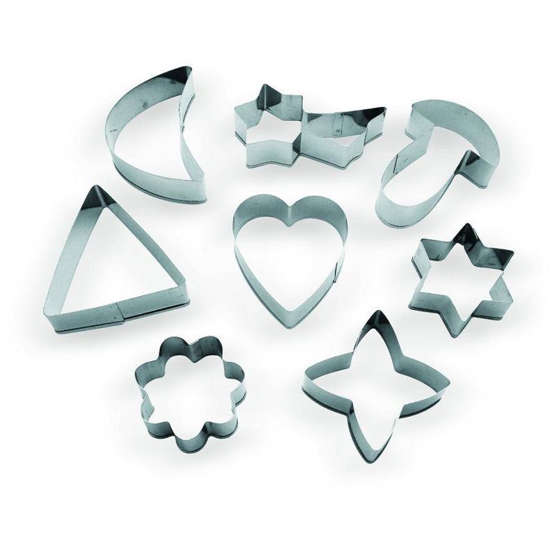 Set-corta-galletas-Ekco-Bakers-secrets-de-8-Piezas-de-Plastico-Color-Plateado-Satinado-tienda-en-linea-La-Vasconia