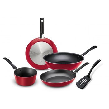 Juego de Sartenes Rojo Ekco Ferrari 5 Piezas de Aluminio con Antiadherente