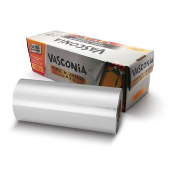 Papel Aluminio Vasconia Rollo Jumbo 300m Ultra Resistente