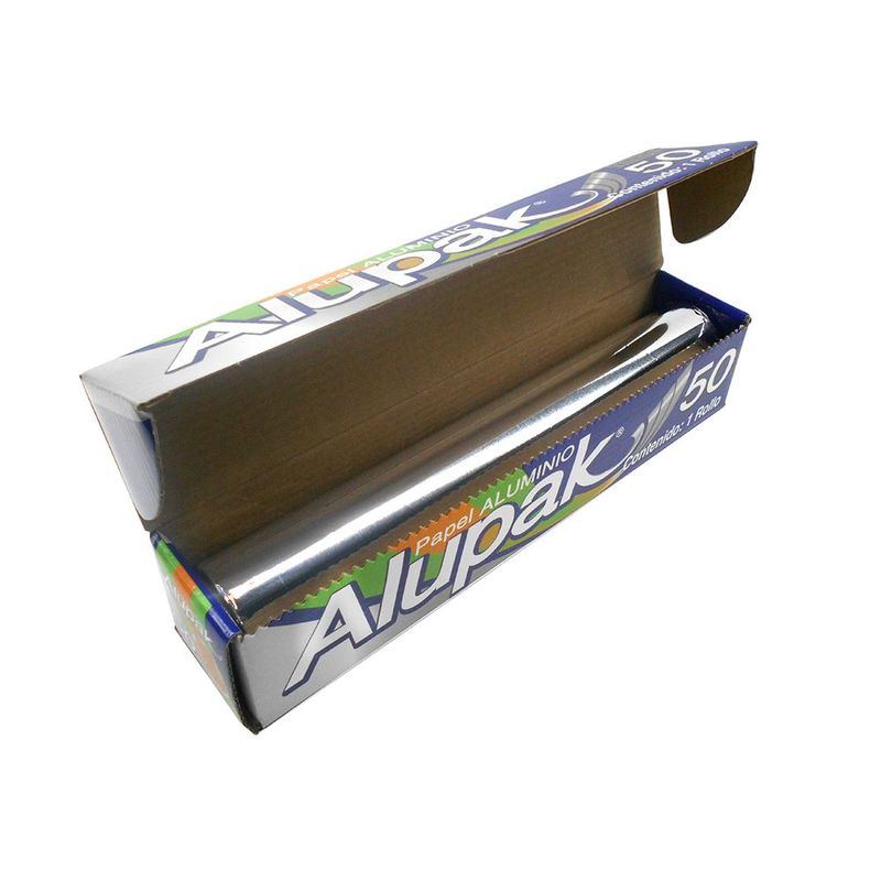 X2 Papel Aluminio Para Cocina 50m X30cm Papel De Aluminio