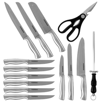 Set de Cuchillos 15 Piezas Farberware de Acero Inoxidable