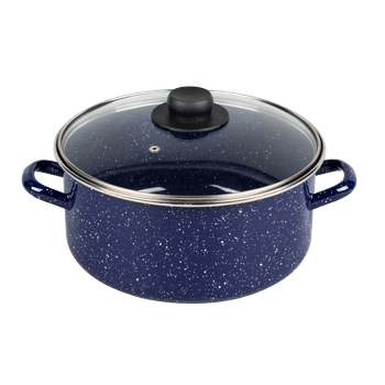 Batería de Cocina para Inducción Ekco Olimpia 12 Piezas de Acero Esmaltado - Azul Marino