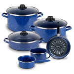 Bateria-de-Cocina-Victoria-Ekco-Acero-esmaltado-de-9-Piezas-Color-Azul-y-Brillo-perdurable-tienda-en-linea-La-Vasconia