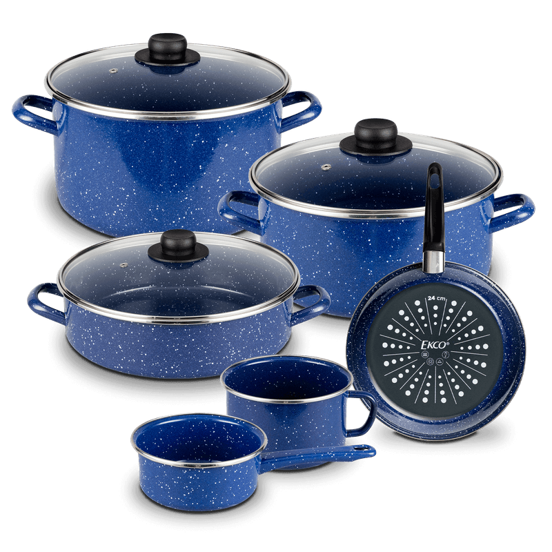 Bateria-de-Cocina-Victoria-Ekco-Acero-esmaltado-de-9-Piezas-Color-Azul-y-Brillo-perdurable-tienda-en-linea-La-Vasconia