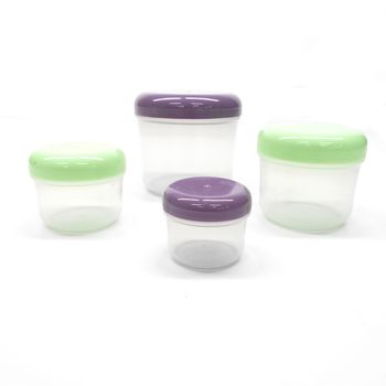 4 Pack de Mini Herméticos Ekco Snack Colors de 59/118/236/472ml hechos de Polipropileno
