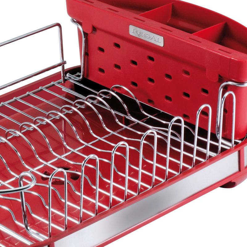 Escurridor-Cromado-Vasconia-Regal-de-Acero-Inoxidable-Color-Rojo-con-Porta-cubiertos-desmontable-tienda-en-linea-La-Vasconia