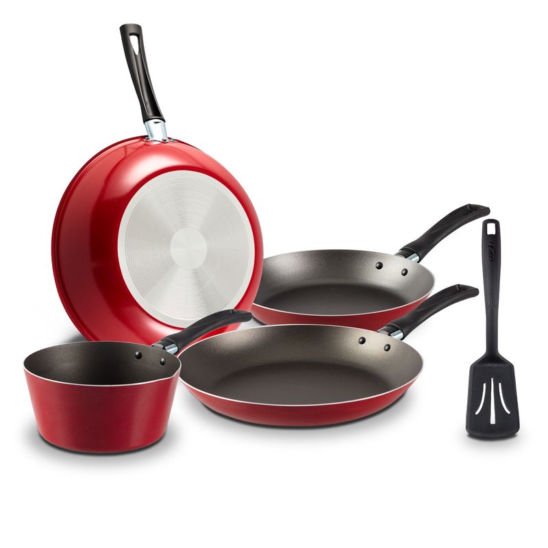 5-Pack-de-Sartenes-Ferrari-Ekco-Classic-de-5-Piezas-de-Aluminio-Color-Rojo-con-Duraflon®-de-Alto-Rendimiento-tienda-en-linea-La-Vasconia