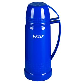 Termo Ekco Classic de Ampolla de vidrio Color Azul con Tapa-taza y Tapa anti-derrames