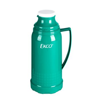 Termo de 1 litro Ekco Classic de Ampolla de vidrio Color Verde turquesa con Tapa-taza y Tapa anti-derrames