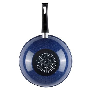 Sartén Wok Antiadherente Ekco de Acero Esmaltado  28 cm - Azul