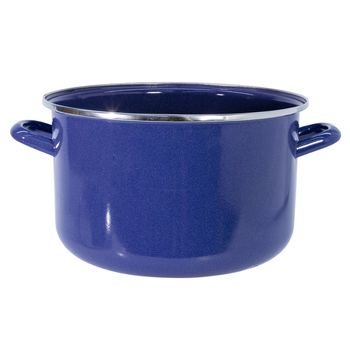 Olla de 24 cm con Tapa Ekco Azul de Acero Esmaltado