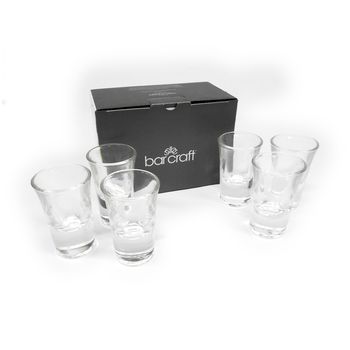 Juego de Vasos para Shot de 29 ml Barcraft de 6 piezas hechos de Cristal