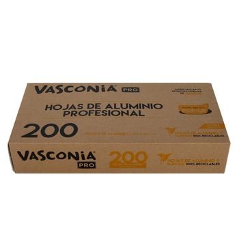 Hojas de Aluminio Multiusos Vasconia Pro de 200 Piezas