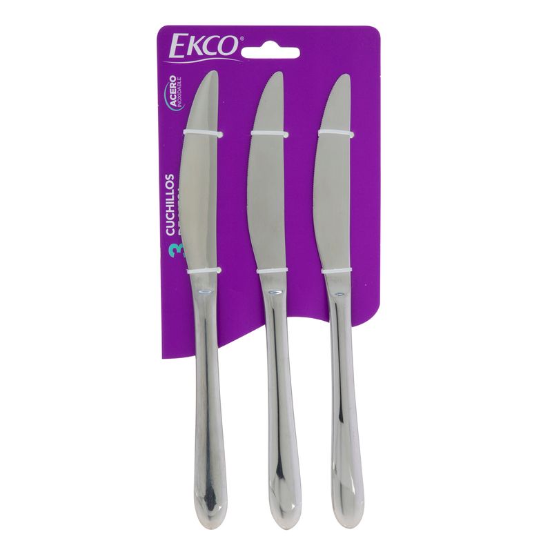 Set de Cuchillos Ekco Classic 4 Piezas de Acero Inoxidable