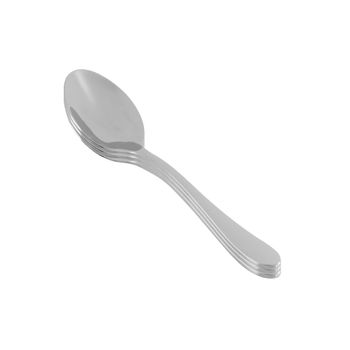 3 Pack de Cucharas de Té Ekco Color Plata hechas de Acero inoxidable con Acabado en Espejo