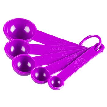 Juego de cucharas medidoras Ekco Bakers secrets de 5 Piezas de Plástico Color Morado