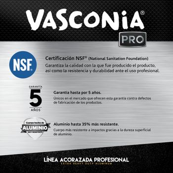 Budinera Vasconia Pro con Asas Remachadas de 4 mm de Espesor