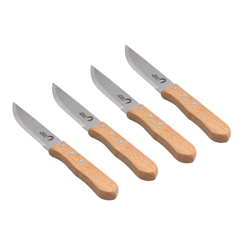 Bellemain Juego de cuchillos de carne dentados | Juego de cuchillos de  cocina de acero inoxidable, cuchillos de carne para mesa | Juego de  cuchillos