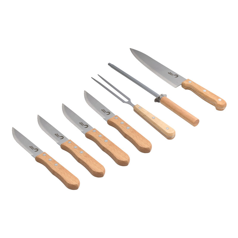 Set 8 Piezas cuchillos Ion Bronze  FaciHogar Todo para mesa y cocina