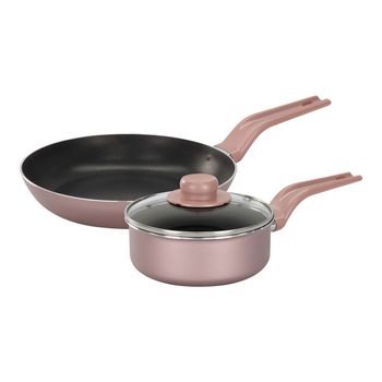 Juego de Cocina Rosa Ekco de 3 Piezas Con Duraflon® Pro Hecho de Aluminio