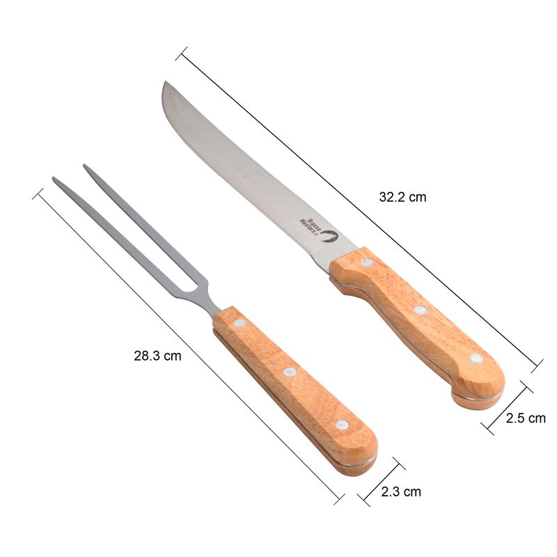 Set de 2 piezas para Trinchar - Cuchillo para Carne 20 cm