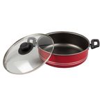 Budinera-de-24-cm.-Ekco-Tendencias-de-2-Piezas-de-Aluminio-Color-Rojo-con-Duraflon®-de-Alto-Rendimiento-y-Tapa-de-Vidrio-tienda-en-linea-La-Vasconia