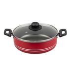 Budinera-de-24-cm.-Ekco-Tendencias-de-2-Piezas-de-Aluminio-Color-Rojo-con-Duraflon®-de-Alto-Rendimiento-y-Tapa-de-Vidrio-tienda-en-linea-La-Vasconia