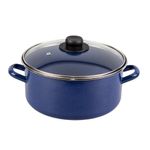 Cacerola-de-24-cm.-Ekco-Acero-esmaltado-de-Vitroacero®-Color-Azul-con-Duraflon®-PRO-y-Tapa-de-Vidrio-tienda-en-linea-La-Vasconia