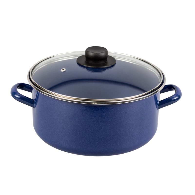 Cacerola-de-24-cm.-Ekco-Acero-esmaltado-de-Vitroacero®-Color-Azul-con-Duraflon®-PRO-y-Tapa-de-Vidrio-tienda-en-linea-La-Vasconia