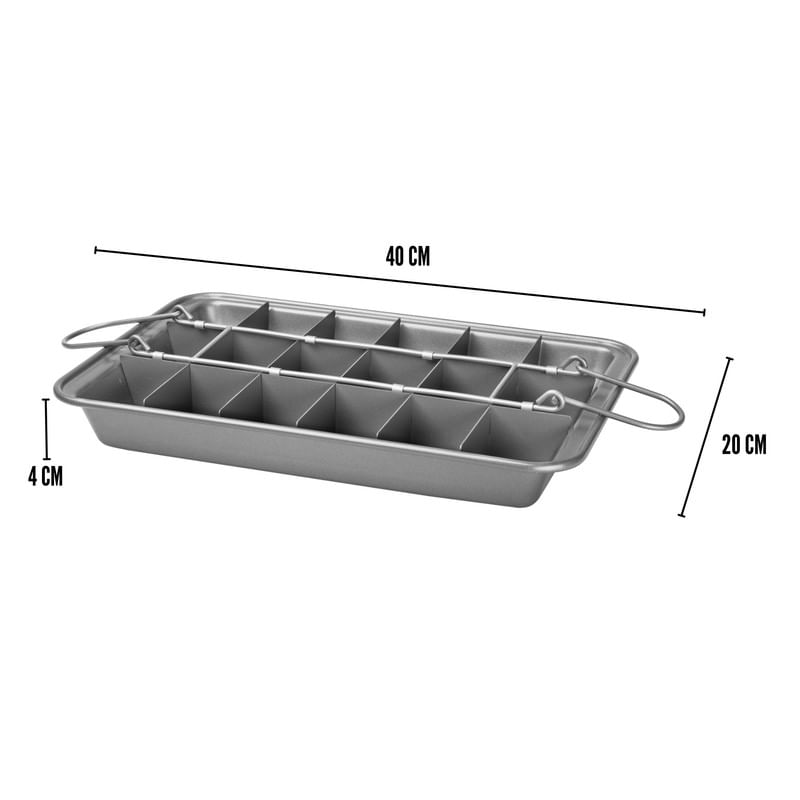 Molde Rectangular desmontable para Pan 10 x 20 x 7 cms