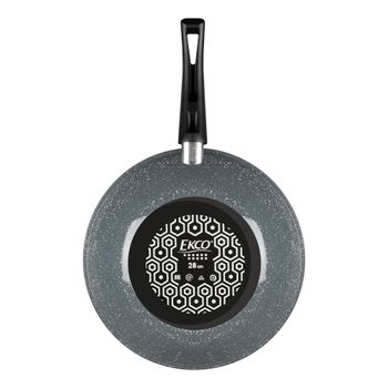 Sartén Wok Antiadherente Ekco Ankara de Acero esmaltado 28 cm - Gris