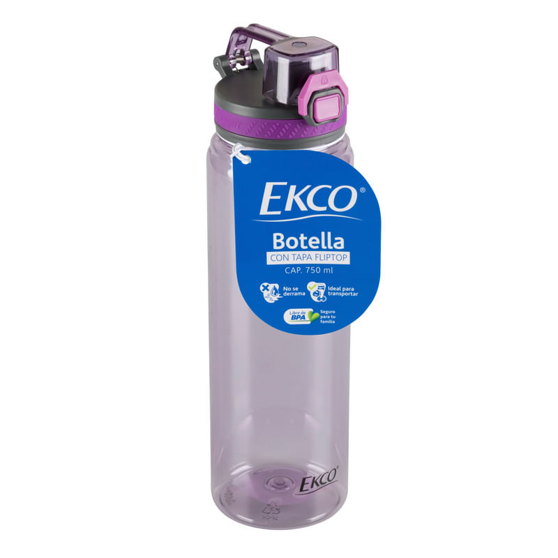 Botella De Plástico Para Agua Color Azul Rosa De 1 Litro