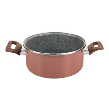 Cacerola de Vitroacero® Vasconia Prime 20 cm Rosa