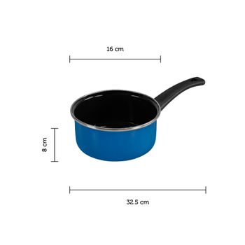 Cazo con Mango de Vitroacero®Vasconia Novo Viva 16 cm Azul
