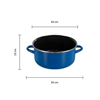 Cacerola de Vitroacero® Vasconia Novo Viva de 24 cm Azul