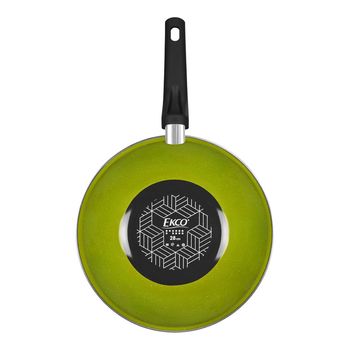 Sartén Wok Antiadherente Ekco Adana de Acero esmaltado 28 cm - Verde