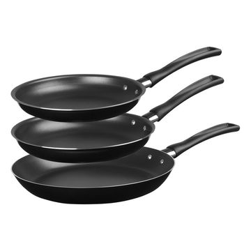 Juego de Sartenes Antiadherentes Deleite de Aluminio 3 pz - Negro