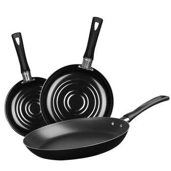 Juego de Sartenes Antiadherentes Deleite de Aluminio 3 pz - Negro