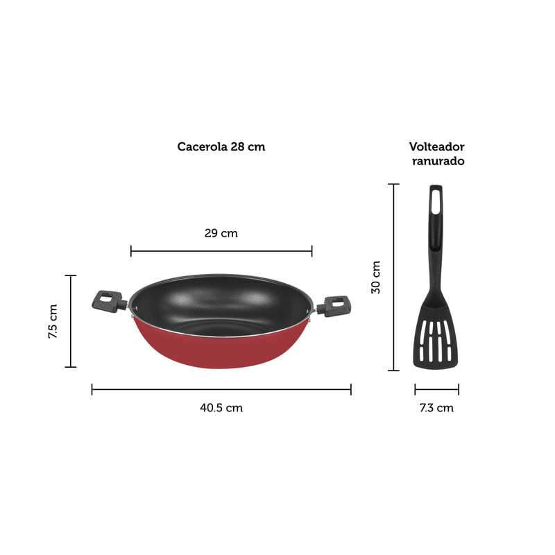 Olla Cacerola 28cm Antiadherente 10 Litros - Cucina Donna