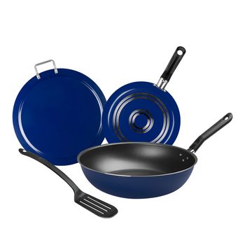 Set de Cocina Ekco con Antiadherente 4 Piezas Azul