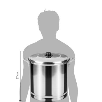 Vaporera Ekco 25 L Hecha de Aluminio con Tapa