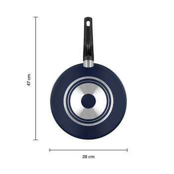 Sartén Wok Antiadherente Ekco Classic de Aluminio 28 cm - Azul