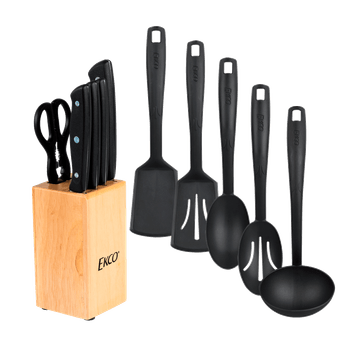 Bloque de Cuchillos Ekco Classic con 5 Utensilios de Cocina