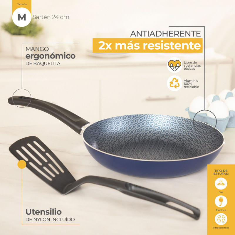 Set Sartenes 24 & 28cm Antiadherente Línea Acqua