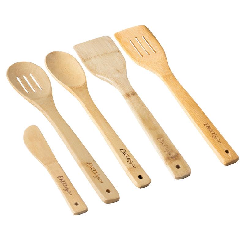 Comprar Set de 6 Utensilios de Cocina de Madera Bambú