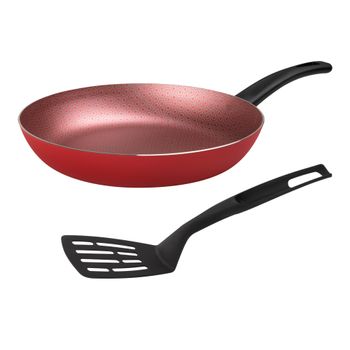 Sartén Antiadherente Ekco Classic de Aluminio 26 cm + Utensilio - Rojo