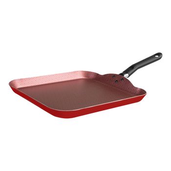 Sartén CuadradoAntiadherente Ekco Classic de Aluminio 28 cm - Rojo